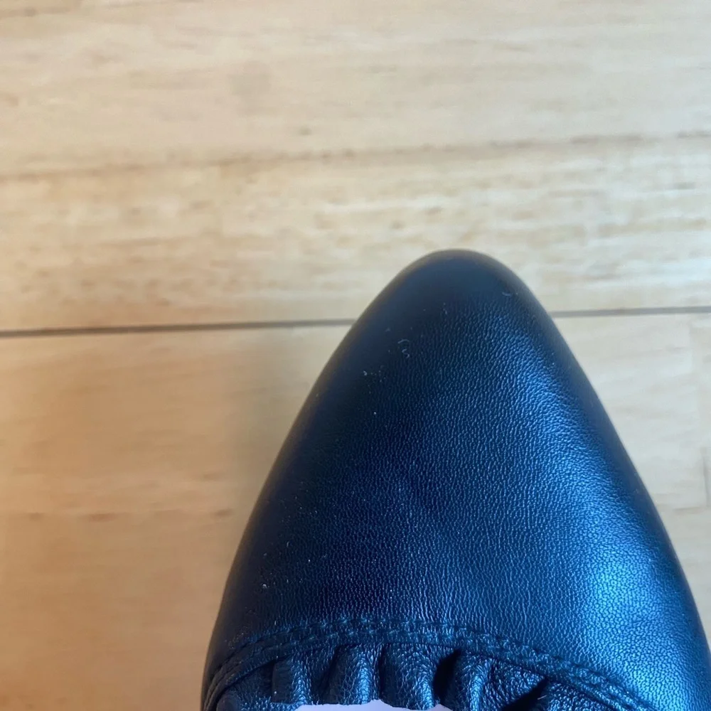 Kate Spade Nicole Black Ruffle Trim Ballet Flats 7.5